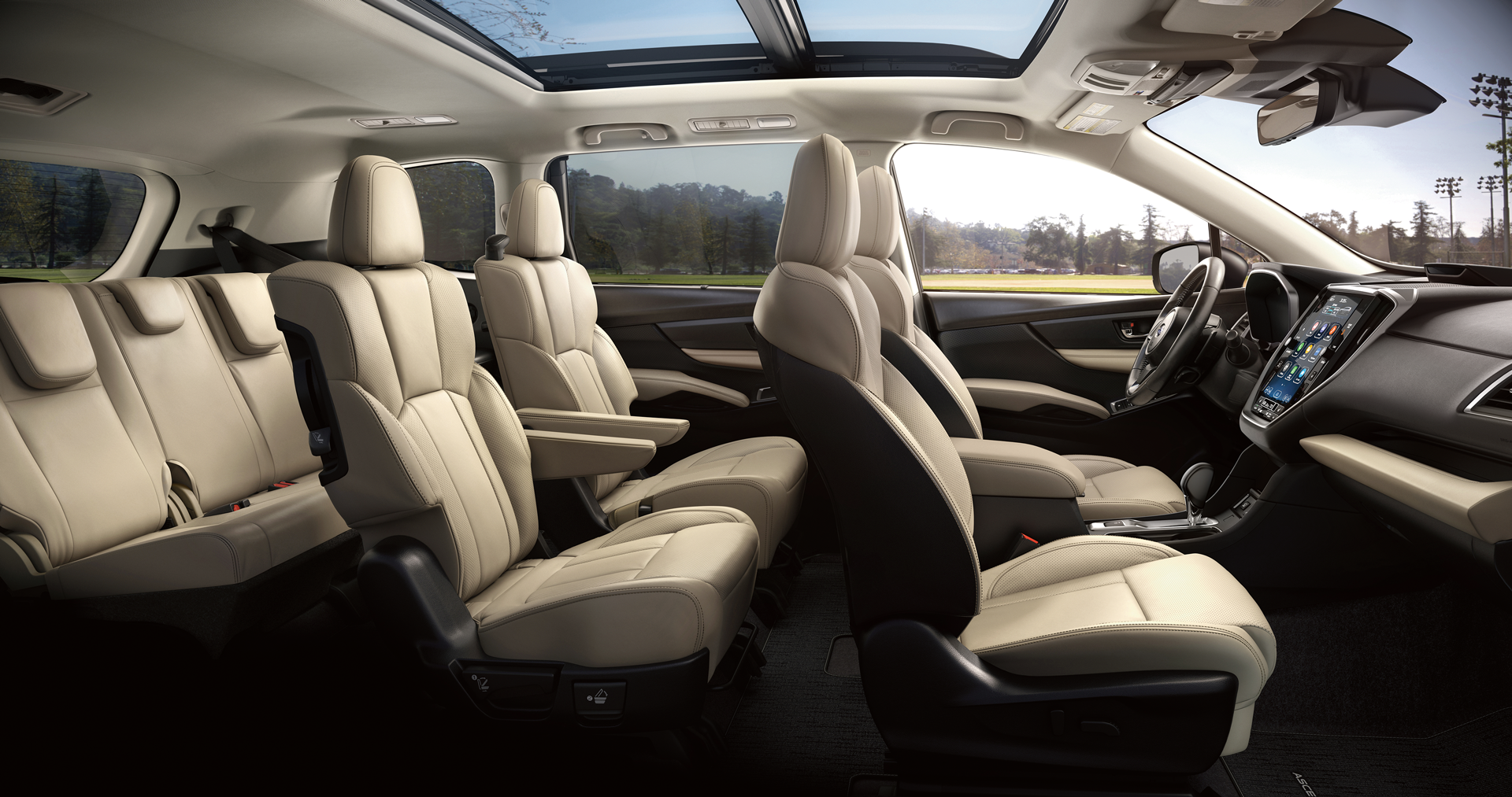 2025 Subaru Ascent Limited 7 Passenger Shown in Warm Ivory Leather